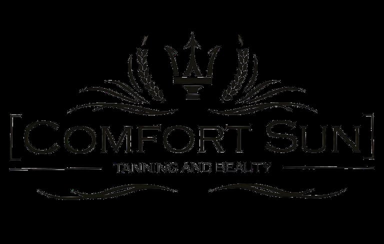 Komfort Solini premium quality logo with ornate crown and floral design elements on black background